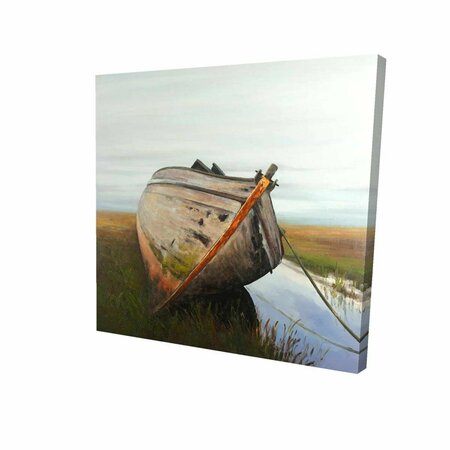 FONDO 16 x 16 in. Old Abandoned Boat In A Swamp-Print on Canvas FO2775935